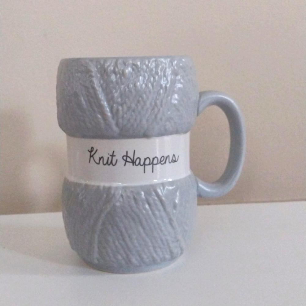 Knit Happens by Boxer Gifts Gray 14 Ounces New